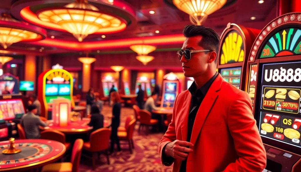 U888 players enjoying an immersive experience with exciting casino games.